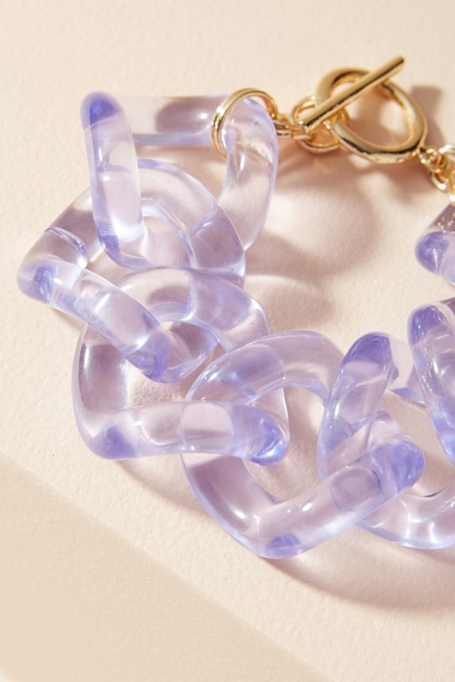 Linked Lucite Wrap Bracelet #1