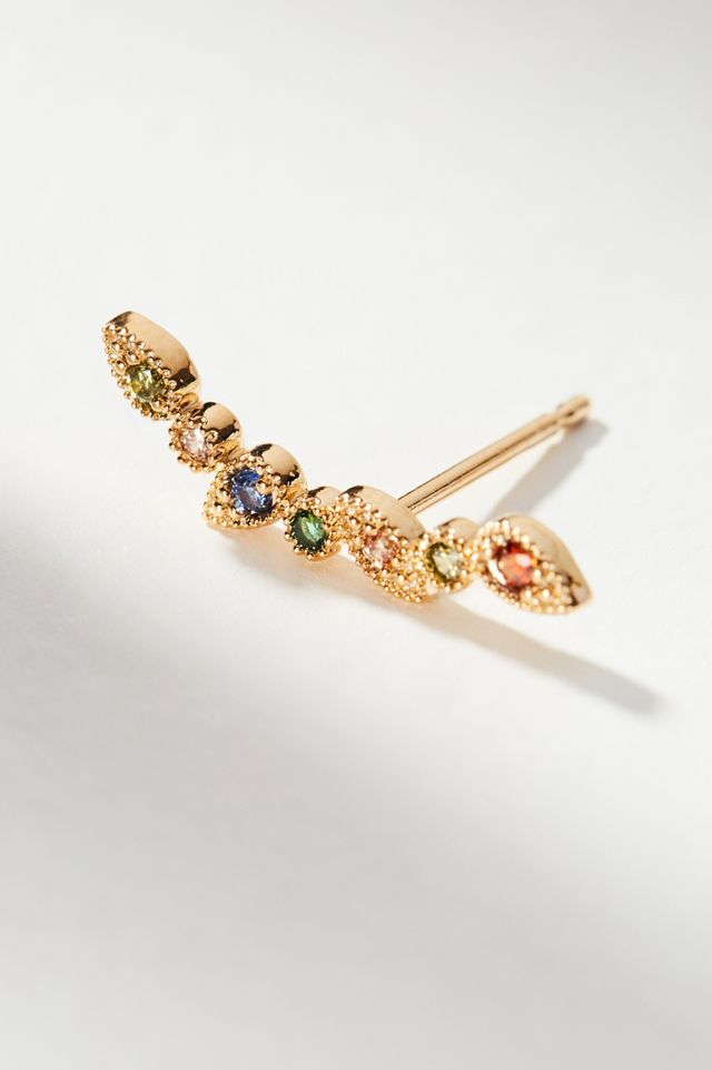 Scalloped Climber Earrings #1