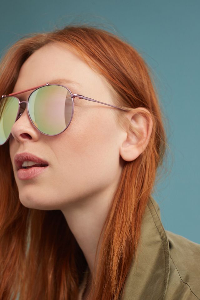 Ambered Rose Aviator Sunglasses #2