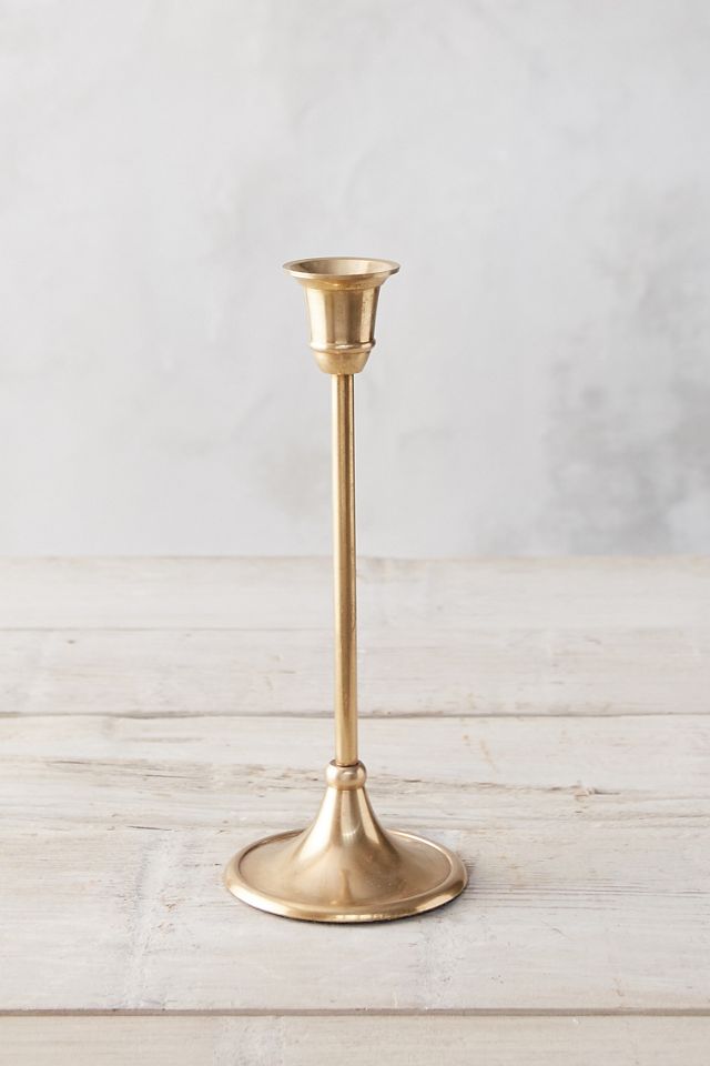 Tall Brass Post Candle Sticks