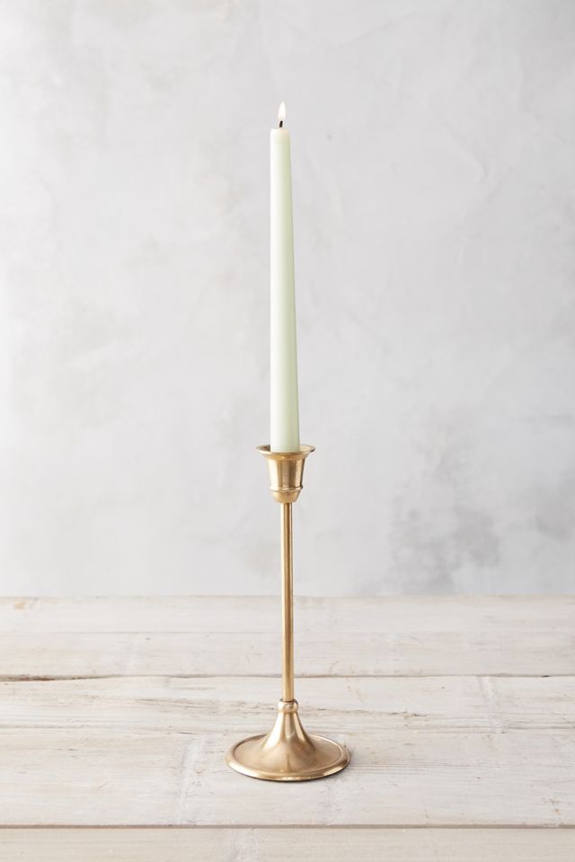 Antiqued Brass Candlestick, Tall #6