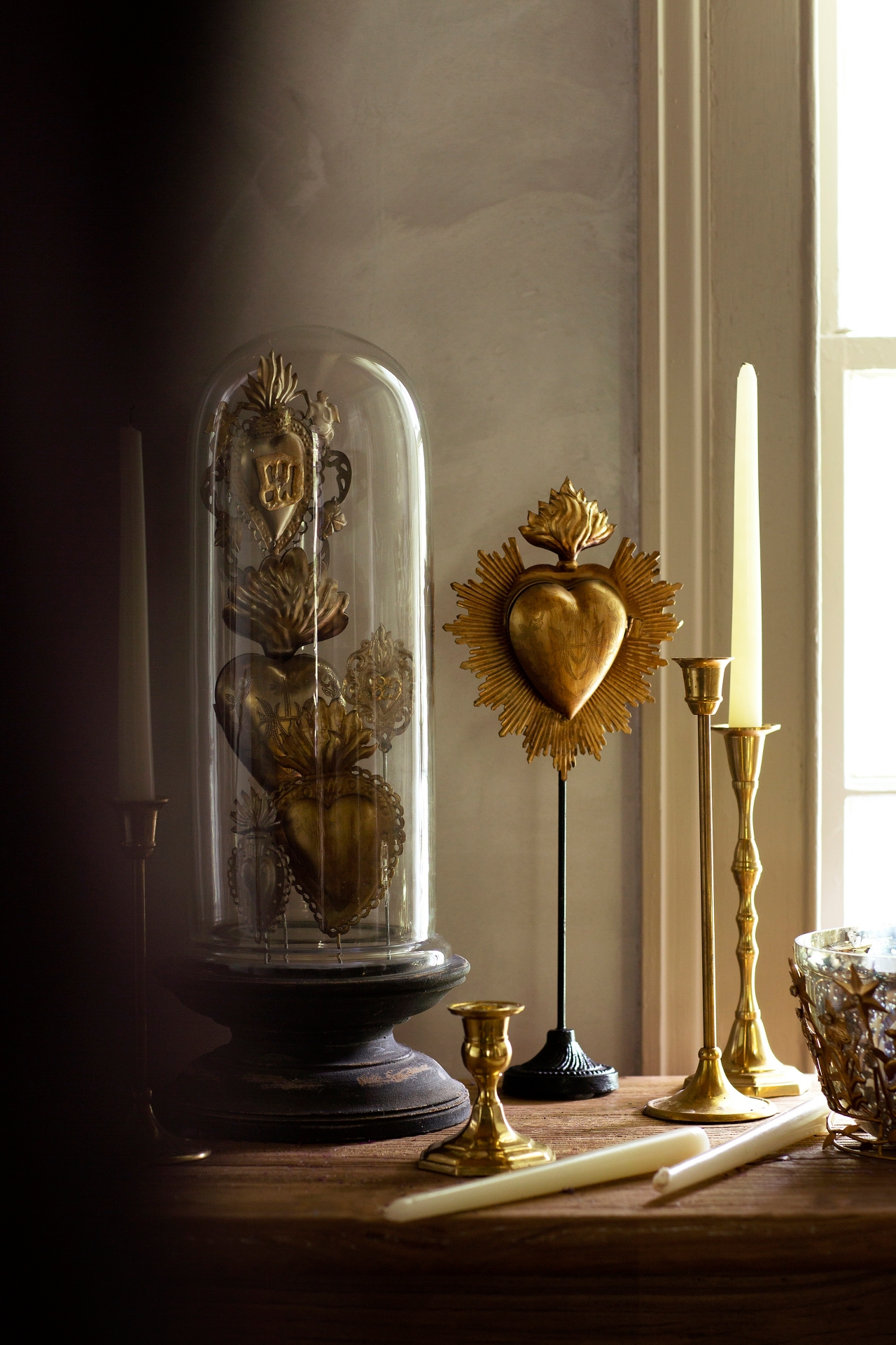 Antiqued Brass Candlestick