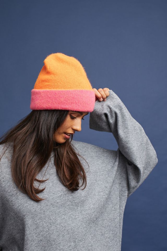 Two-Toned Cashmere Beanie #1