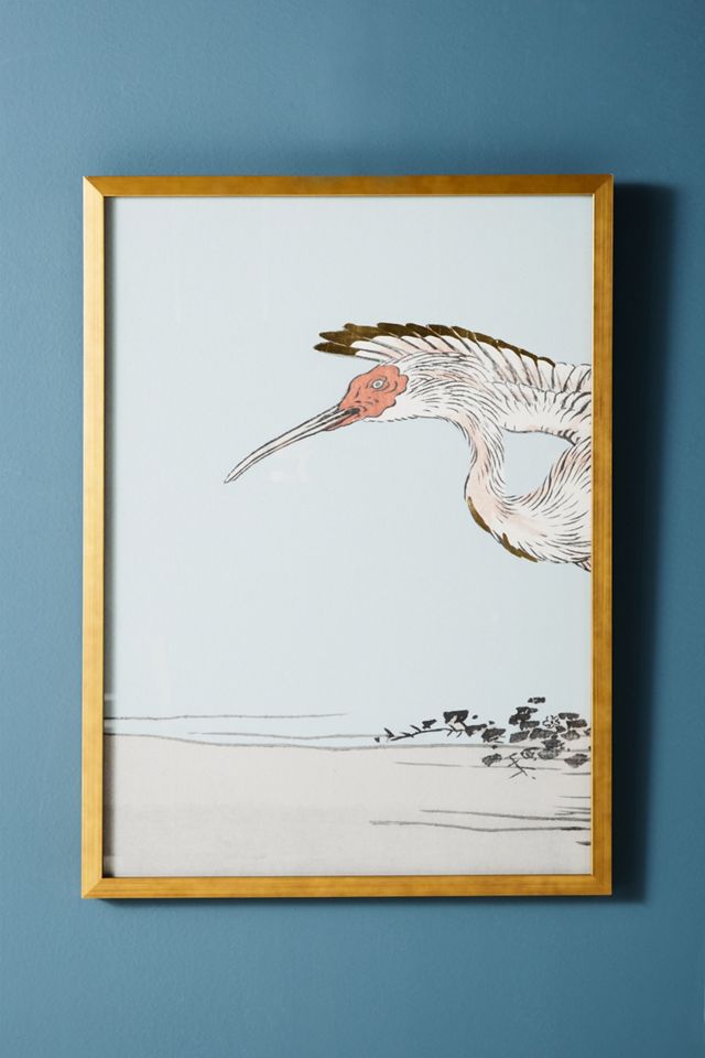 Gilded Heron Diptych Wall Art #1