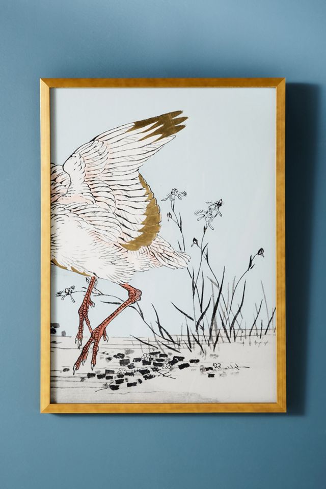 Gilded Heron Diptych Wall Art #2