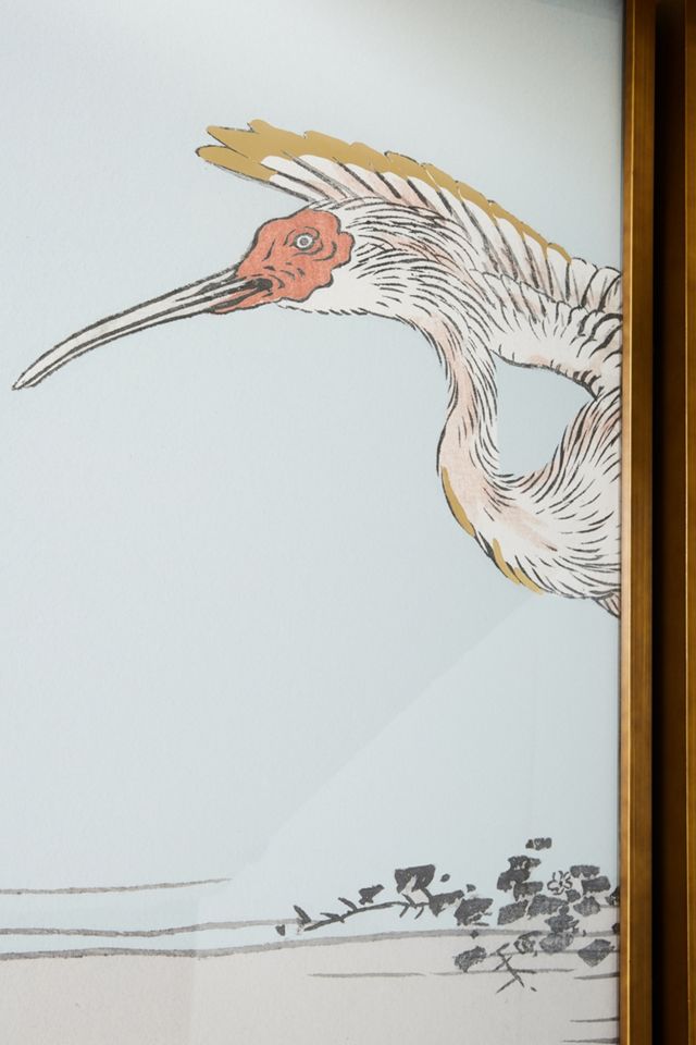 Gilded Heron Diptych Wall Art #3