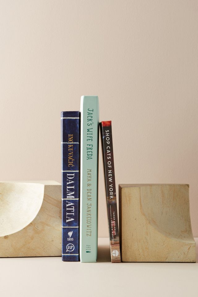 Sculpted Wood Bookends #1