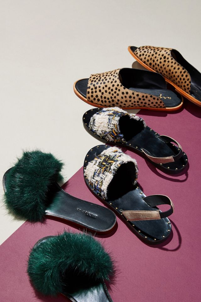 Matiko Hunter Faux Fur Slides #3