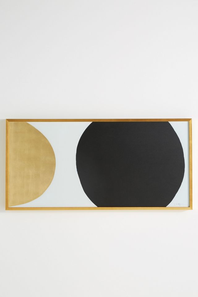Gold Black Orb Wall Art #1