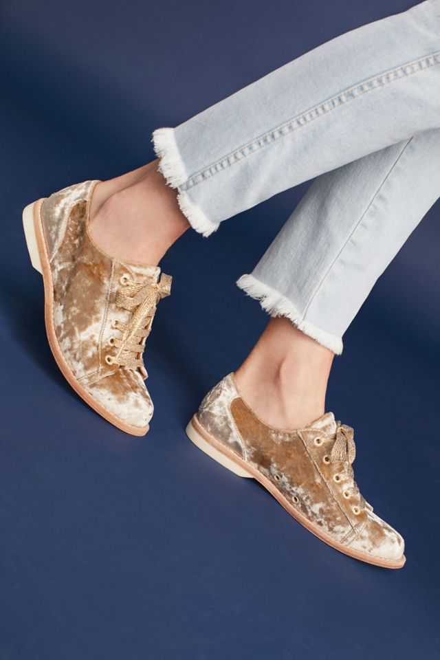 Bill Blass Crushed Velvet Bowling Shoes