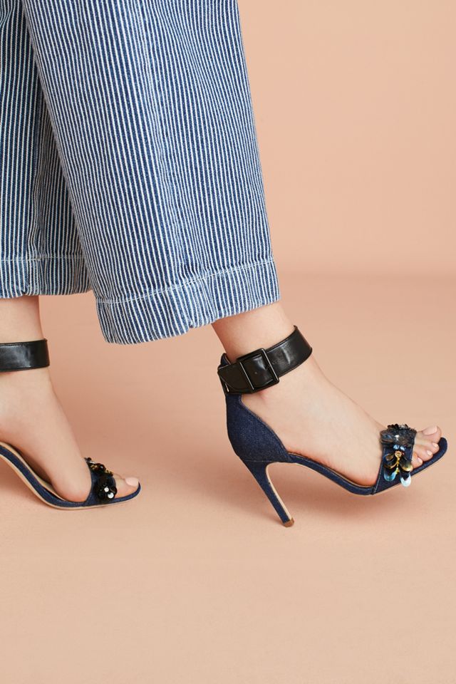 Bill Blass Sylvia Denim Heels #2
