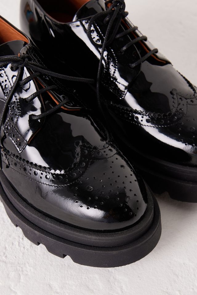 Leather best sale platform brogues