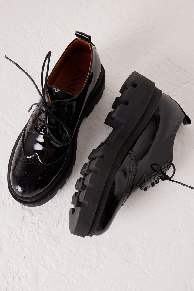 Esska Patent Leather Lace-Up Platform Brogues #2