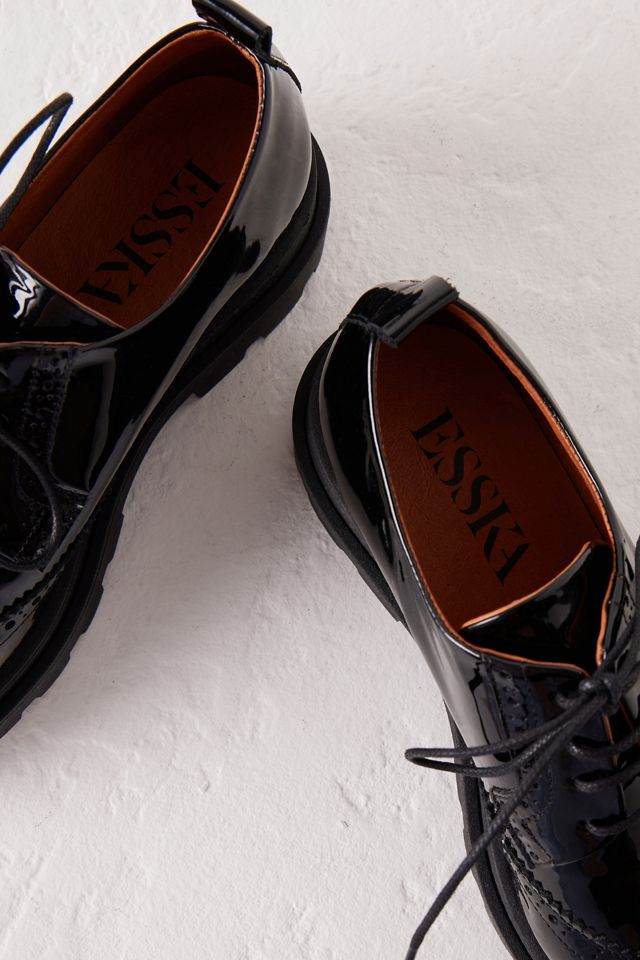 Esska Patent Leather Lace-Up Platform Brogues #3