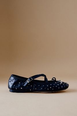 Shop Circus Ny Zuri Studded Ballet Flats In Black