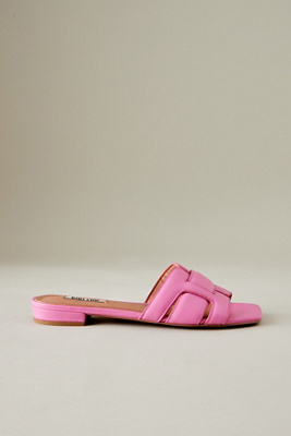 Bibi Lou Holly Leather Slide Sandals In Pink