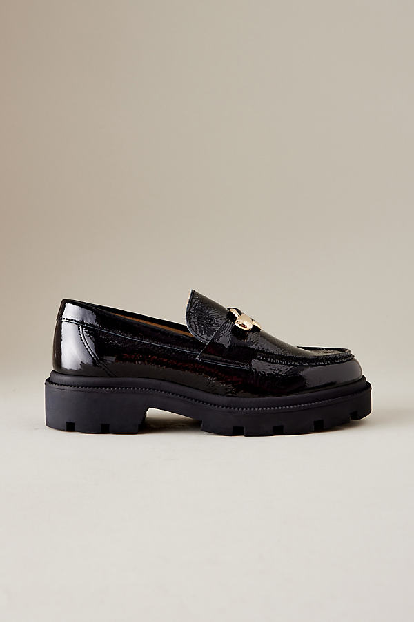Selected Femme Emma Chain Buckle Leather Loafers