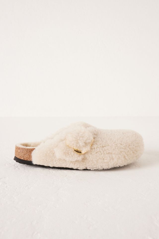 Birkenstock Boston Big Buckle Shearling Clogs | Anthropologie UK