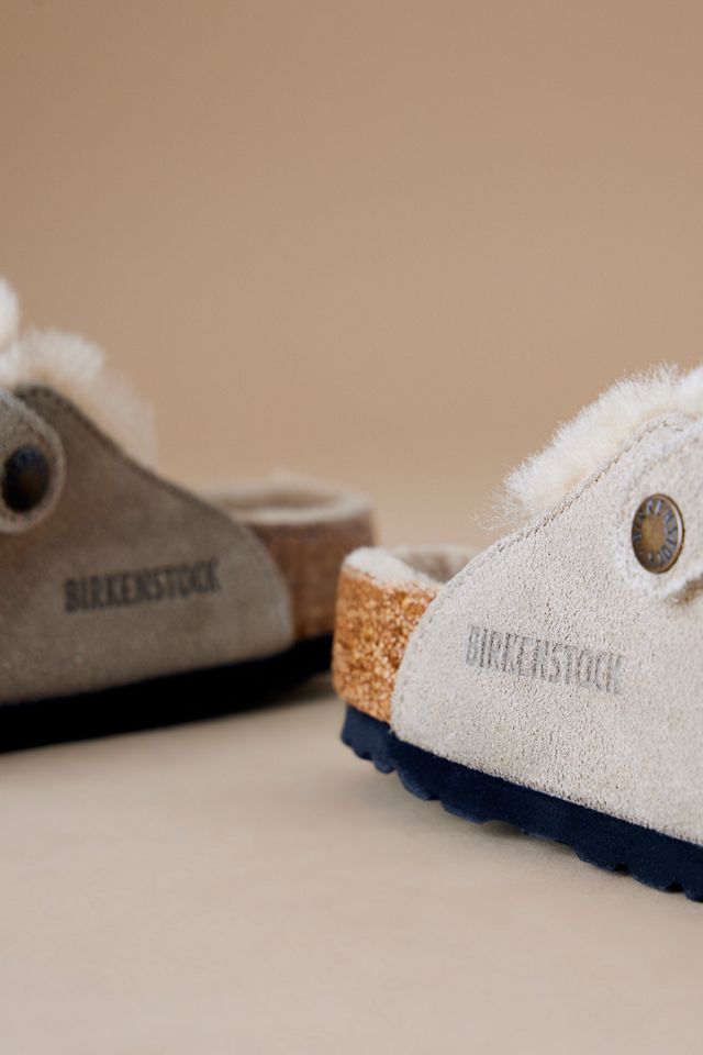 Zuecos Birkenstock Boston de Gamuza con Forro de Borrego #1