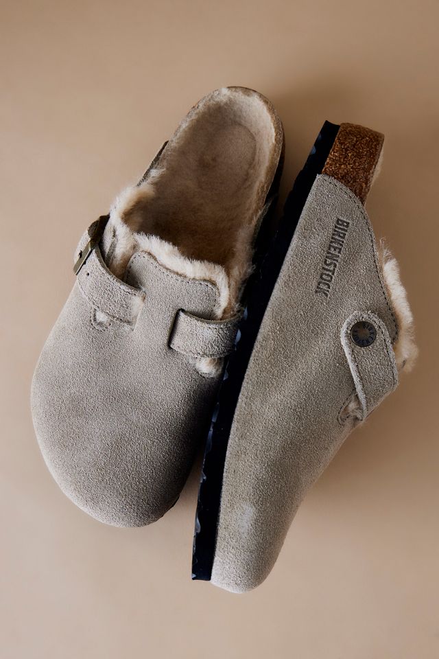 Zuecos Birkenstock Boston de Gamuza con Forro de Borrego #3