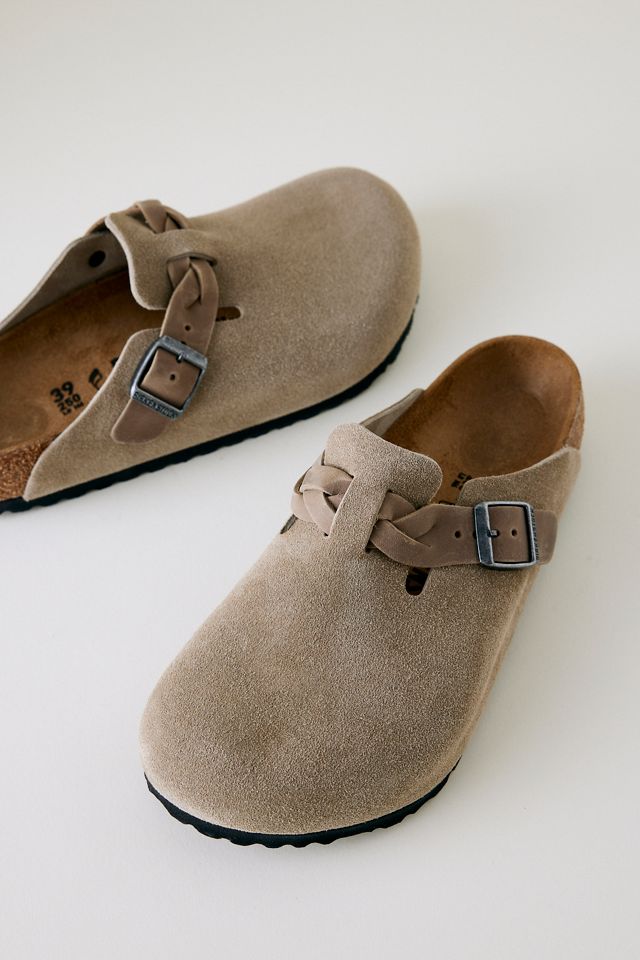 Birkenstock Boston Braided Suede Clogs #1