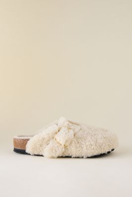 Birkenstock Boston Große Schnalle Shearling Clogs