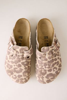 Birkenstock Boston Leopard Clogs