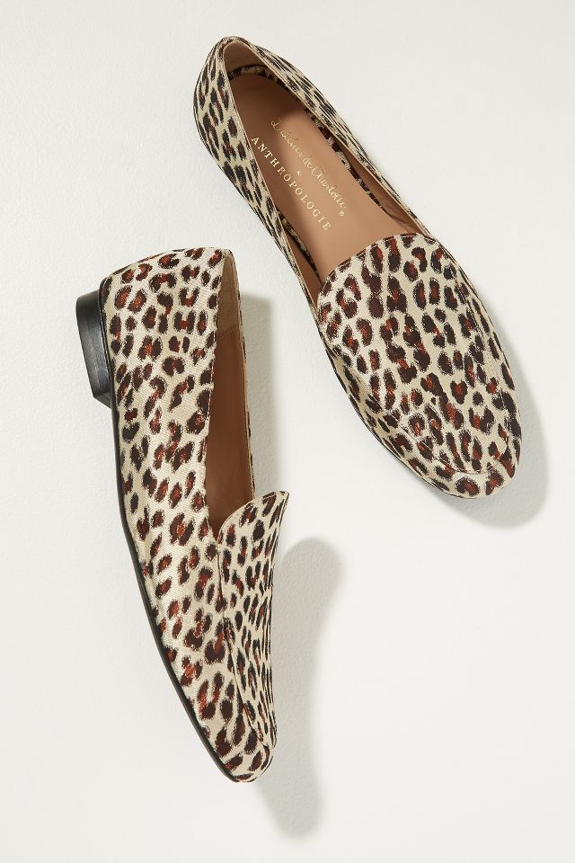 Leopard-Print Satin Loafers | Anthropologie UK