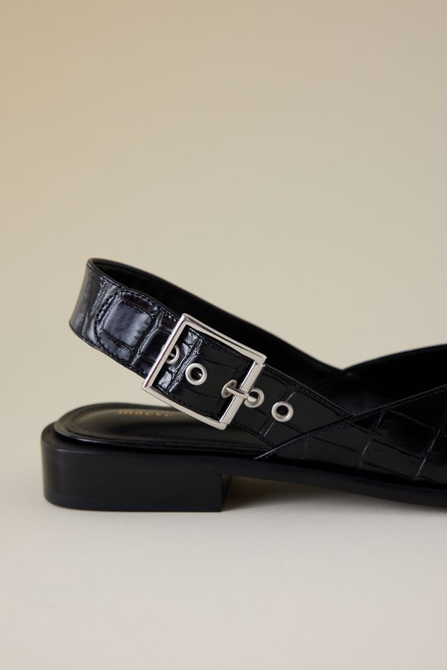 Maeve Moto Pointed-Toe Slingback Flats #2