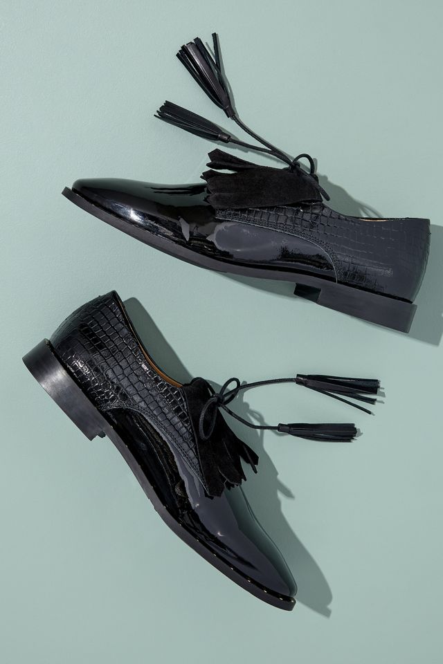 Rogue Matilda Anissa Brogues aus strukturiertem Lackleder #1