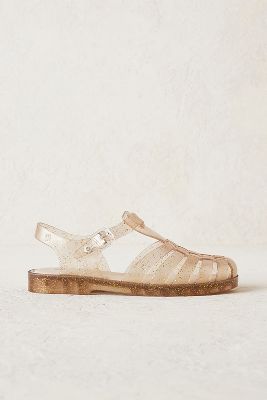 Melissa Possession Glitter Sandals In Brown