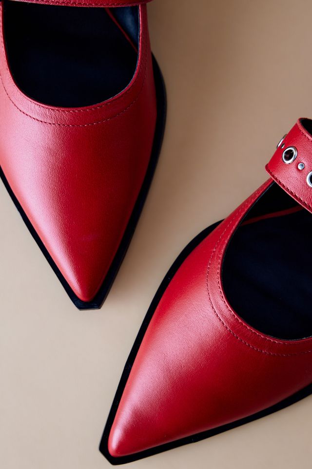 By Anthropologie Luna Pointed-Toe Buckle Flats #3