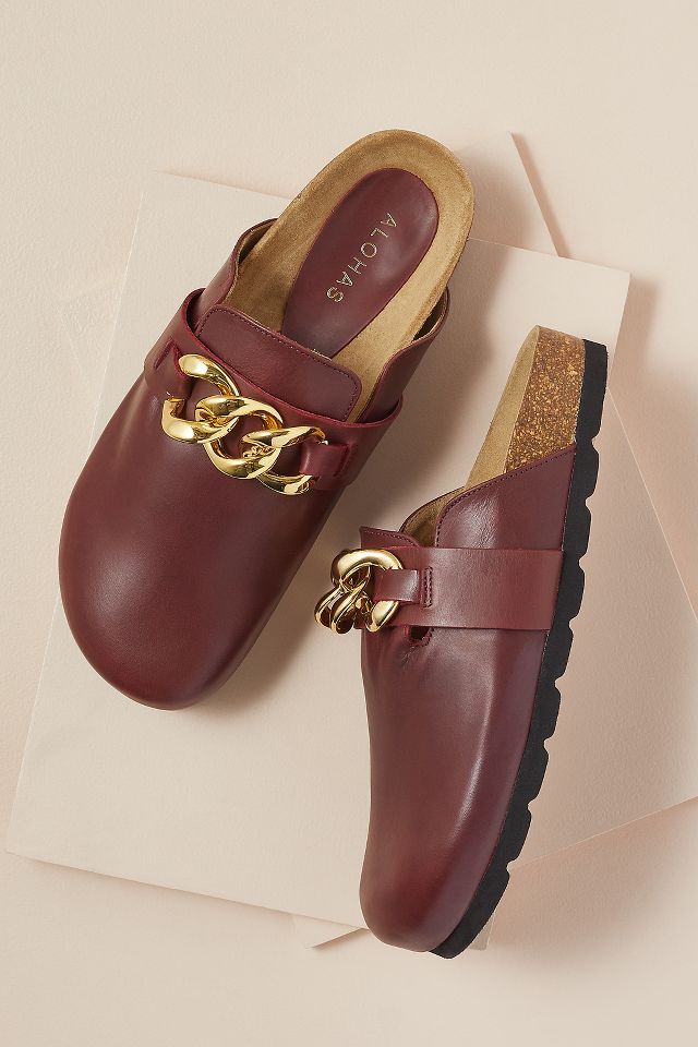 Alohas Fireside Chain Embellished Clogs Anthropologie UK