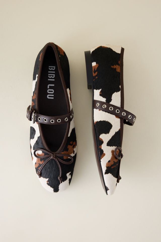 Bibi Lou Nashira Cow Print Ballet Flats #1