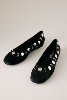 Bibi Lou Faux-Pony Fur Ballet Flats