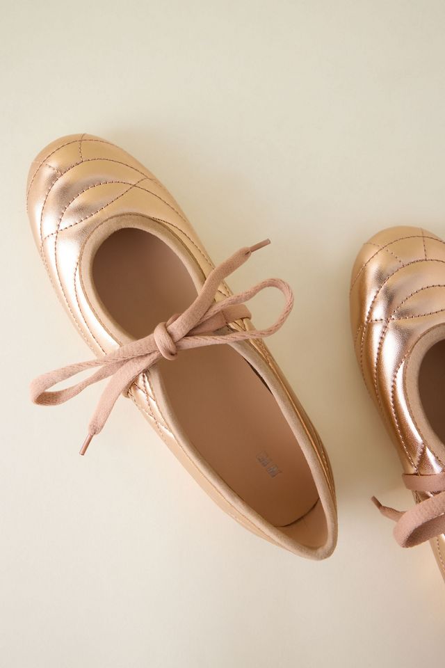 Ballerine Metalliche Allacciate con Impunture JW PEI Erika #1