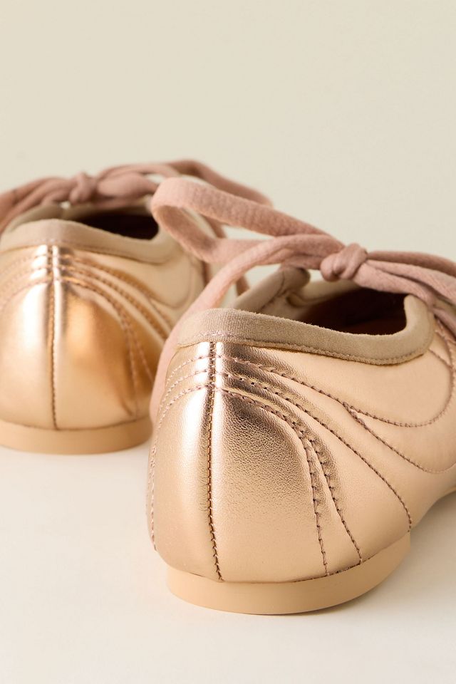 Ballerine Metalliche Allacciate con Impunture JW PEI Erika #4