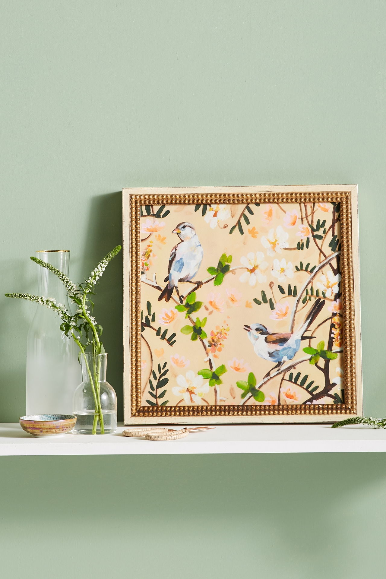 Two Birds A Tree Wall Art