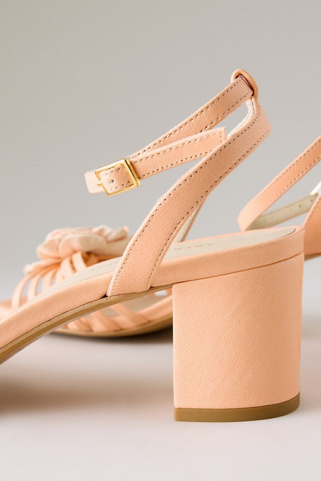 By Anthropologie Floral Strappy Sandal Heels #2