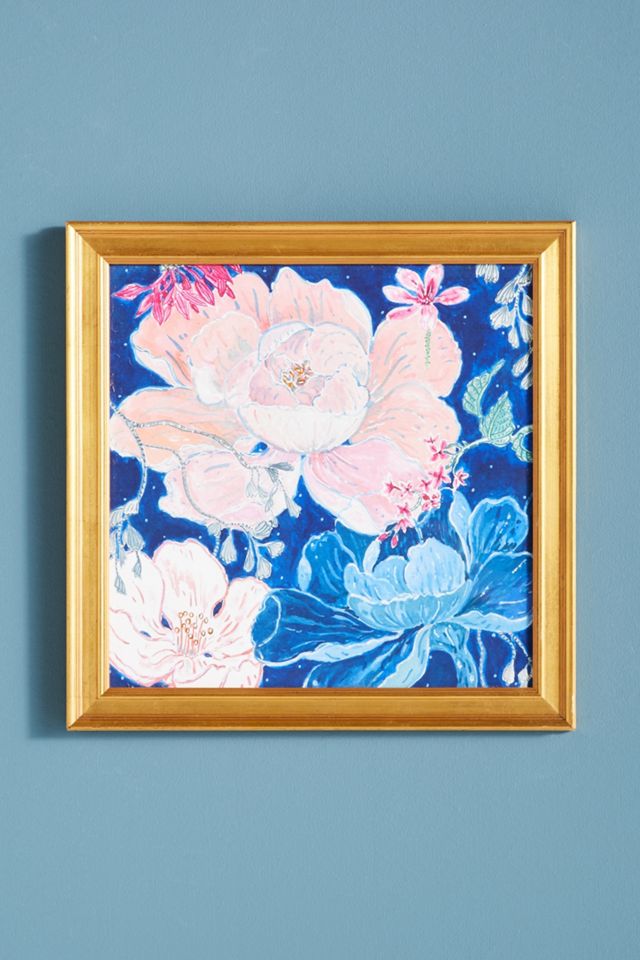 Blue Floral Wall Art #1