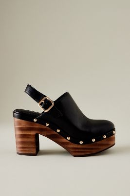 Shop Matisse Heeled Clogs In Black