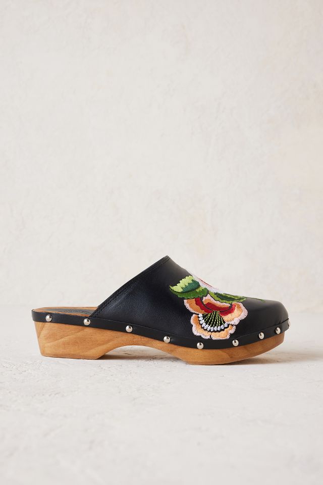 Embroidered clogs store