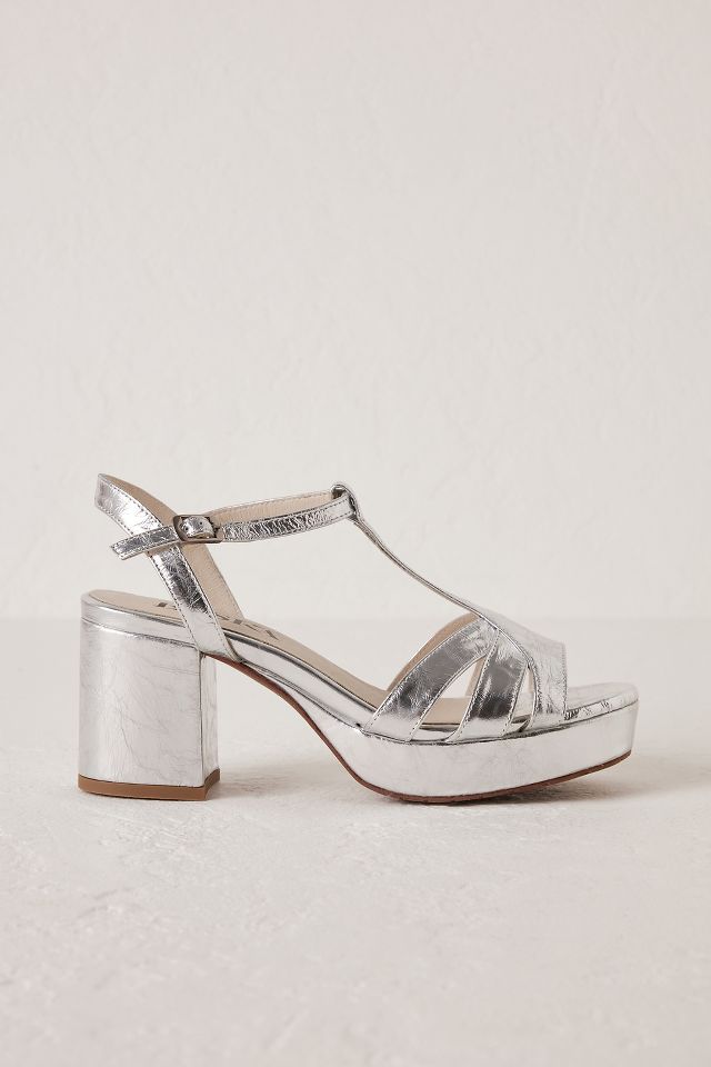 Silver platform hot sale heels uk