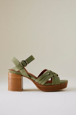 Sandales à talons Carlota en Green taille: 36 chez Anthropologie - Esska - Modalova