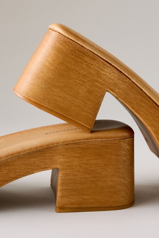 By Anthropologie Jelly Wooden Platform Sandals #2