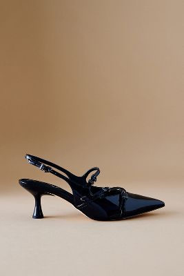 Shop Circus Ny Fraya Pointed-toe Slingback Heels In Black