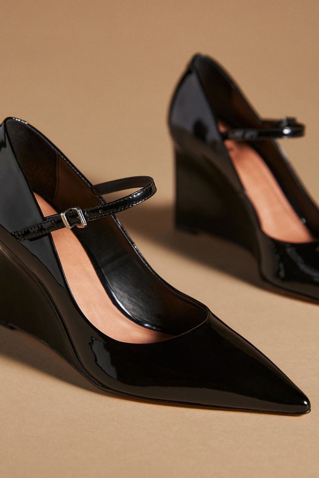 Maeve Mary Jane Patent Leather Wedge Heels #3