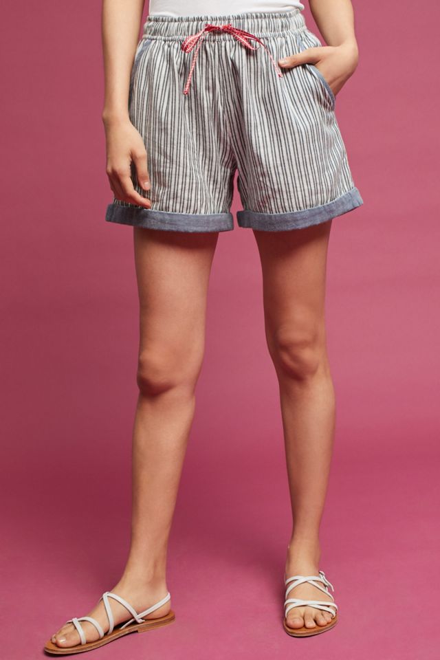 Striped Chambray Shorts #1