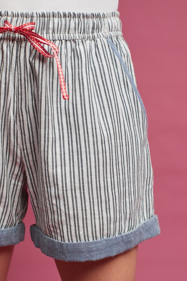 Striped Chambray Shorts #2