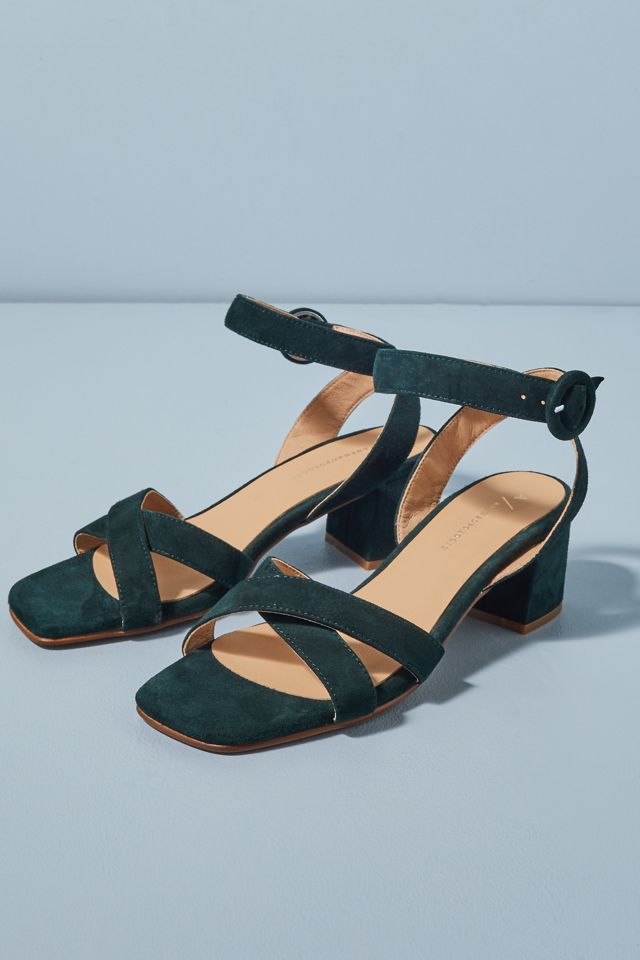 Sandales à Talon Bloc en Suède Karine #1